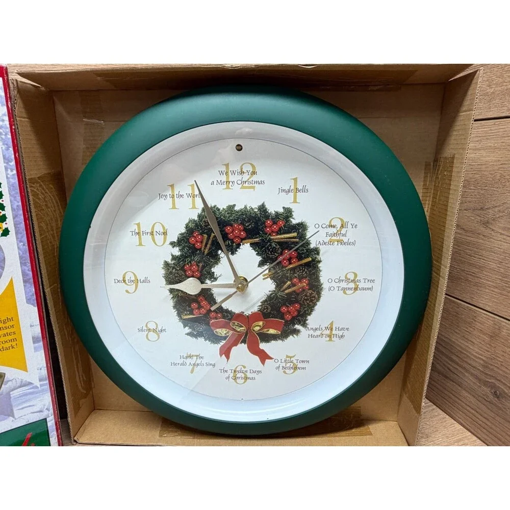 Feldstein Hourly Christmas Carol Wall Clock 12